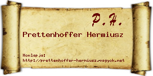 Prettenhoffer Hermiusz névjegykártya